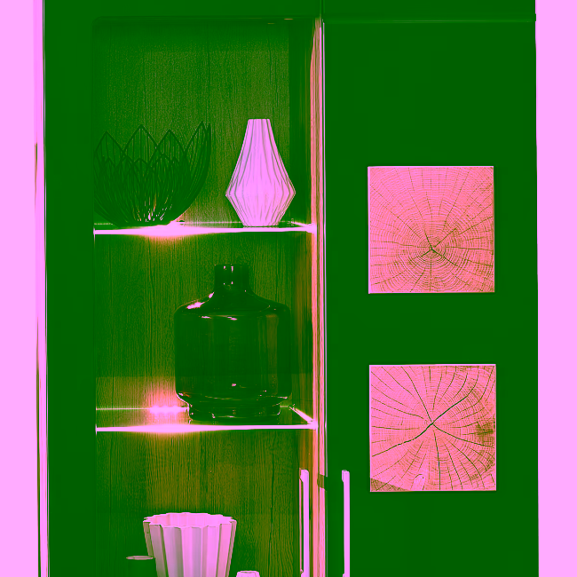 Set mobilă living cu iluminare LED